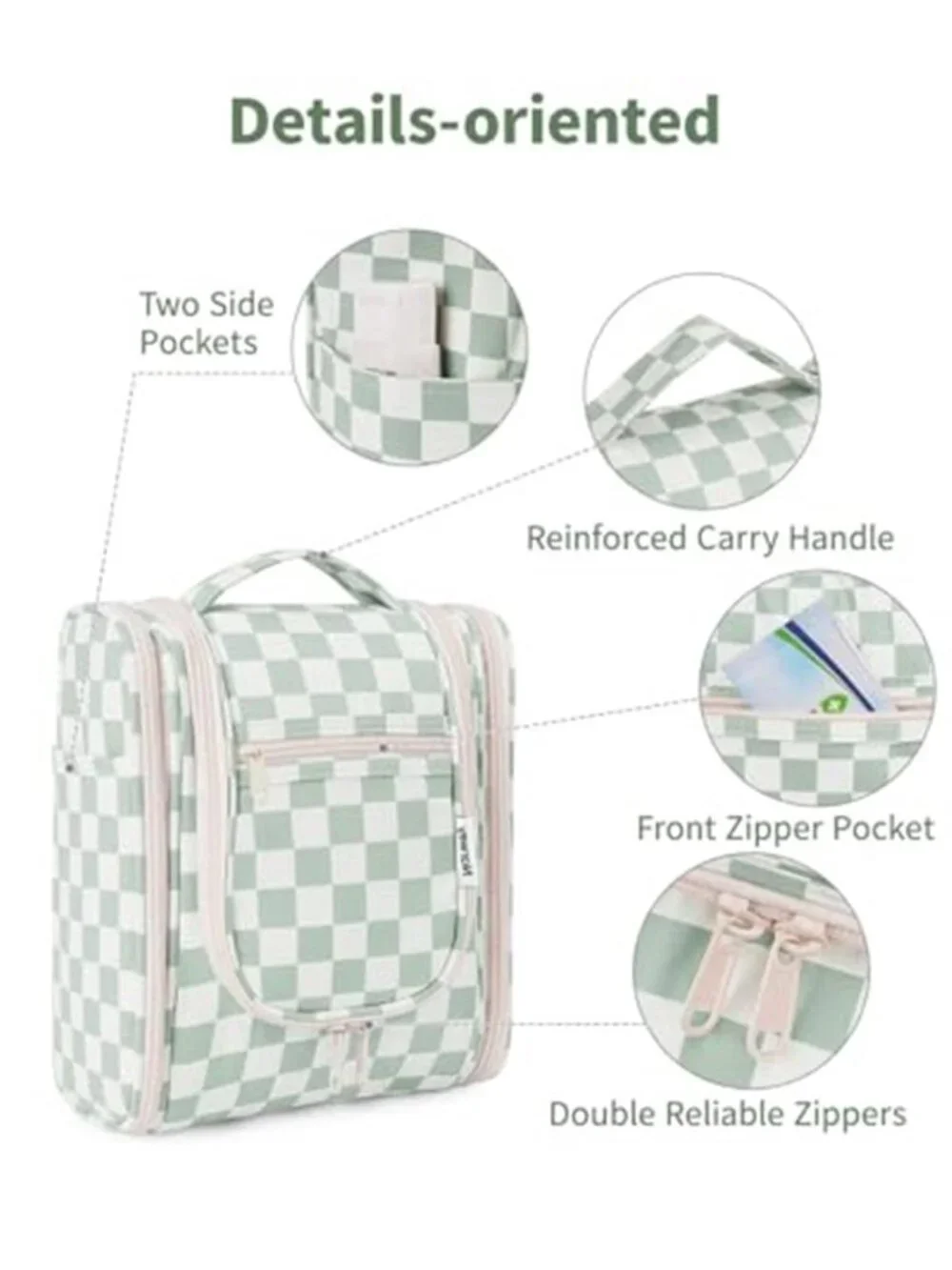 Hanging Toiletry Bag Travel Organizer Makeup Cosmetic Bag Water Resistant Case